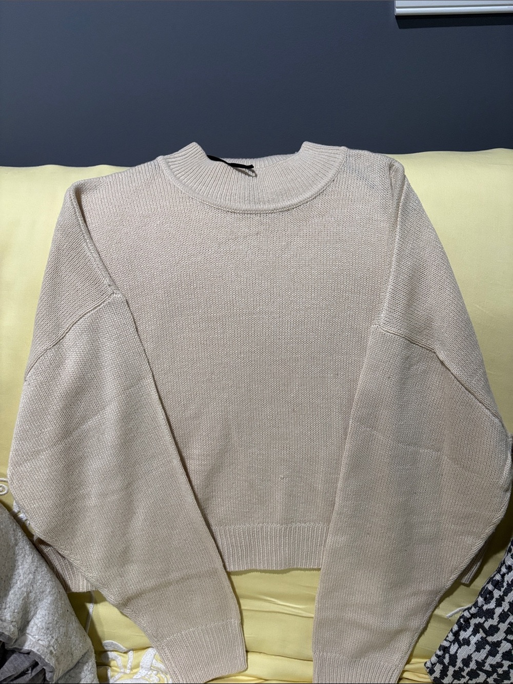 H&M Cream Crewneck Knit Sweater